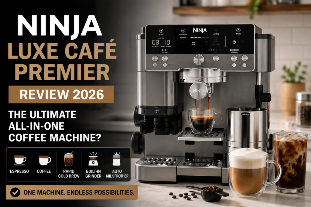 Ninja Luxe Café Premier review 2026 all-in-one espresso and coffee machine